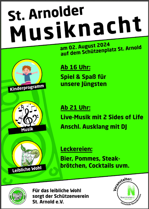 St. Arnolder Musiknacht 2024